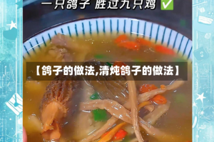 【鸽子的做法,清炖鸽子的做法】