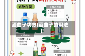 酒曲子功效(酒曲子的用法)