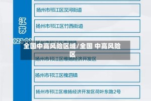 全国中高风险区域/全国 中高风险区