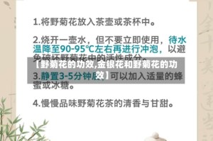 【野菊花的功效,金银花和野菊花的功效】