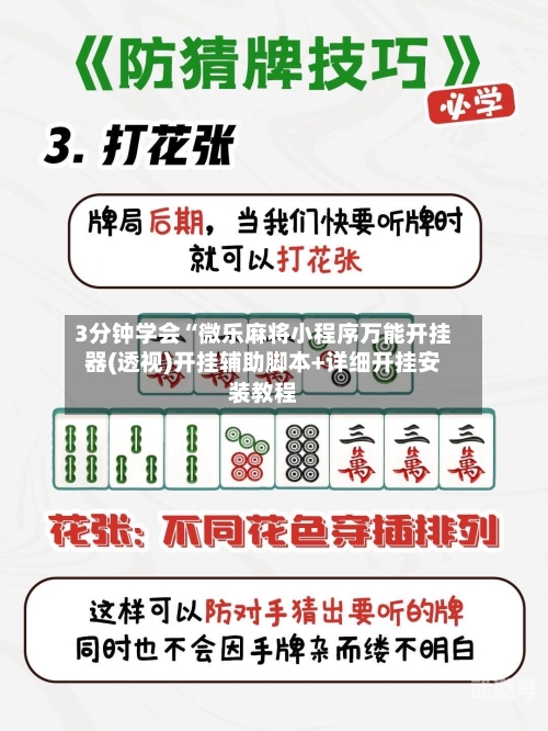 3分钟学会“微乐麻将小程序万能开挂器(透视)开挂辅助脚本+详细开挂安装教程-第2张图片